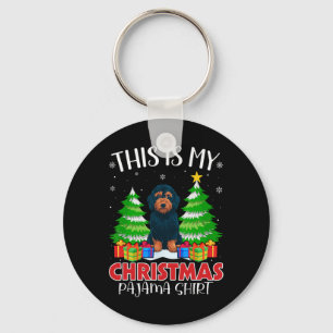 Das ist mein Weihnachts Pajama Labradoodle Dog Xma Schlüsselanhänger