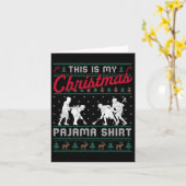 Das ist mein Weihnachts-Pajama-Lacrosse-Ugly-Sweat Karte (Gelbe Blume)