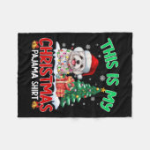 Das ist mein Weihnachts Pajama Maltese Dog Lovers  Fleecedecke (Vorderseite (Horizontal))