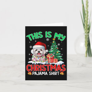 Das ist mein Weihnachts Pajama Maltese Dog Lovers Karte