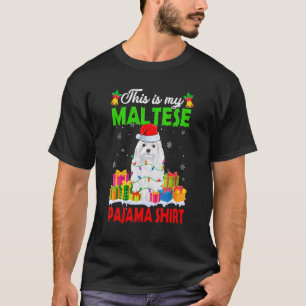 Das ist mein Weihnachts-Pajama-Malteser Hund T-Shirt