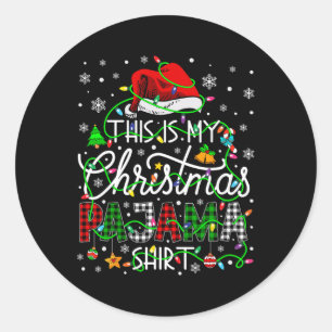 Das ist mein Weihnachts Pajama Matching Family Xma Runder Aufkleber