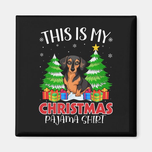 Das ist mein Weihnachts Pajama Miniature Pinscher  Magnet (Vorne)