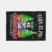 Das ist mein Weihnachts-Pajama Miniaturschnauzer-D Fleecedecke (Vorderseite (Horizontal))