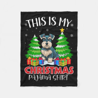Das ist mein Weihnachts-Pajama Miniaturschnauzer-D Fleecedecke