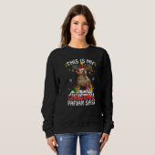 Das ist mein Weihnachts Pajama Pit Bull Lights San Sweatshirt (Vorne ganz)