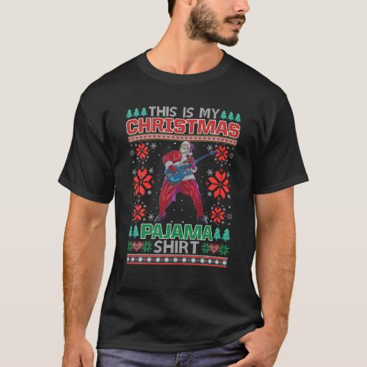 Das ist mein Weihnachts Pajama Punk Rock Santa T-Shirt (Vorderseite)