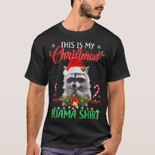 Das ist mein Weihnachts Pajama Raccoon Santa Chris T-Shirt