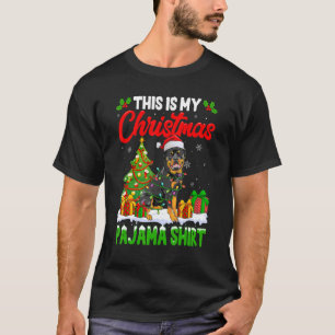 Das ist mein Weihnachts-Pajama Rottweiler-Hund T-Shirt