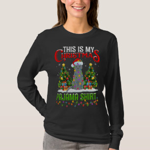 Das ist mein Weihnachts Pajama Russisch Blue Cat C T-Shirt