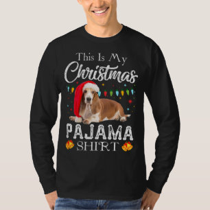 Das ist mein Weihnachts Pajama Santa Basset Hound T-Shirt
