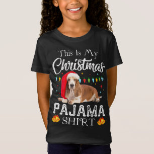 Das ist mein Weihnachts Pajama Santa Basset Hound  T-Shirt