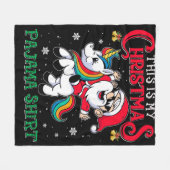 Das ist mein Weihnachts-Pajama-Shirt Funny Santa U Fleecedecke (Vorderseite (Horizontal))