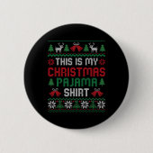 Das ist mein Weihnachts Pajama Shirt Funny Xmas Pj Button (Vorderseite)