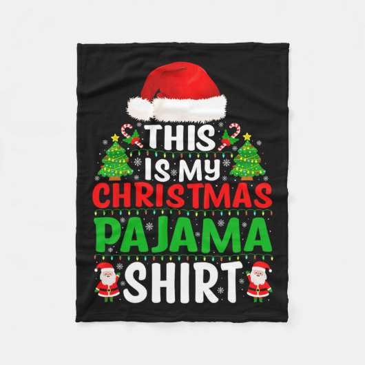 Das ist mein Weihnachts Pajama Shirt Funny Xmas Pj Fleecedecke (Vorderseite)