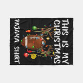 Das ist mein Weihnachts-Pajama-Shirt-Fußballfest Fleecedecke (Vorderseite (Horizontal))