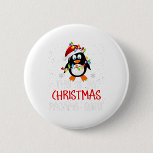 Das ist mein Weihnachts-Pajama-Shirt Pinguine Sant Button