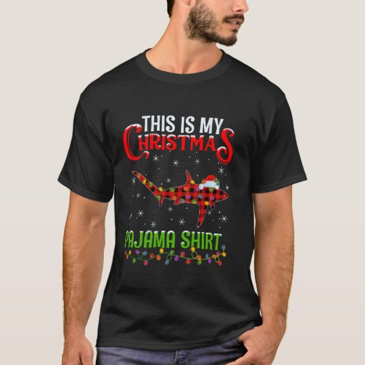 Das ist mein Weihnachts-Pajama-Shirt-Schwanzhai C T-Shirt (Vorderseite)