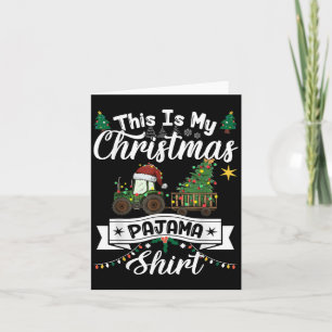Das ist mein Weihnachts-Pajama-Shirt-Traktor Karte