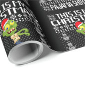 Das ist mein Weihnachts-Pajama-Shirt UGLY Xmas Zom Geschenkpapier (Rolleneckpunkt)