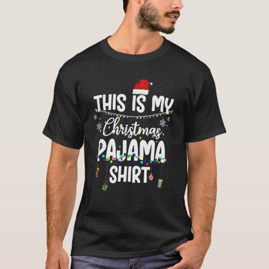 Das ist mein Weihnachts-Pajama-Shirt Xmas String L T-Shirt (Vorderseite)