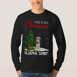 Das ist mein Weihnachts-Pajama-sibirischer Husky-W T-Shirt