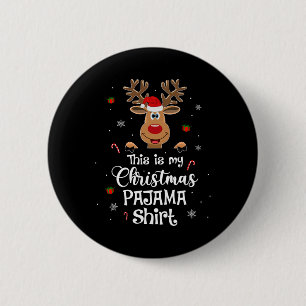 Das ist mein Weihnachts-Pajama-Spaß-Weihnachtsbaum Button