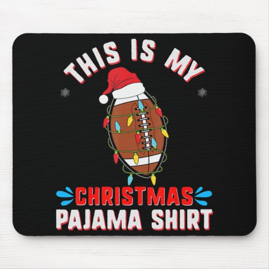 Das ist mein Weihnachts-Pajama-Spaß-Xmas-Fußballfa Mousepad (Vorne)