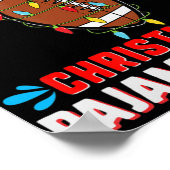 Das ist mein Weihnachts-Pajama-Spaß-Xmas-Fußballfa Poster (Ecke)