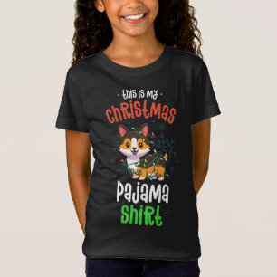 Das ist mein Weihnachts Pajama Tricolor Corgi Pjs T-Shirt