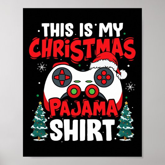 Das ist mein Weihnachts-Pajama-Video-Gamer-Boys Poster (Vorne)
