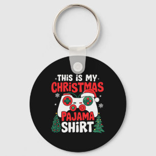 Das ist mein Weihnachts-Pajama-Video-Gamer-Boys Schlüsselanhänger