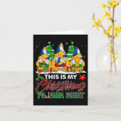 Das ist mein Weihnachts-Pajama-Volleyball-Ball Karte (Gelbe Blume)