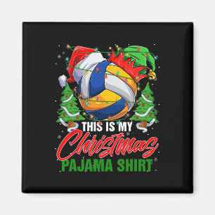 Das ist mein Weihnachts-Pajama-Volleyball-Ball San Magnet