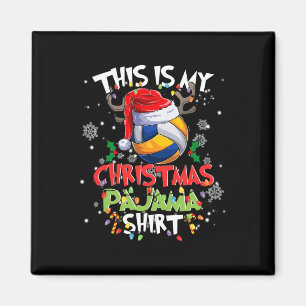 Das ist mein Weihnachts-Pajama-Volleyball-Weihnach Magnet