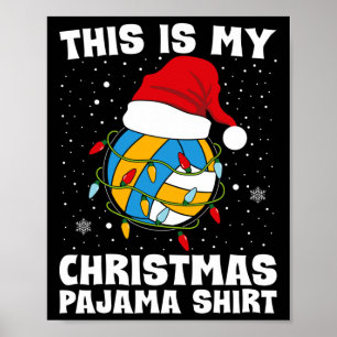 Das ist mein Weihnachts-Pajama-Volleyball-Weihnach Poster
