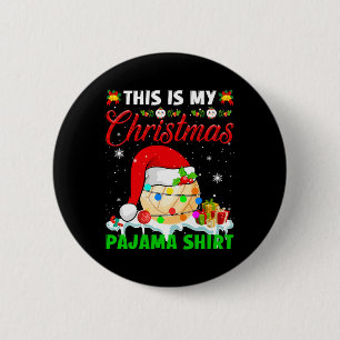 Das ist mein Weihnachts-Pajama-Weihnachtsmannmütze Button
