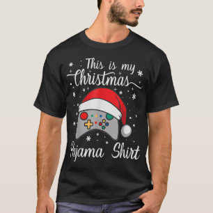 Das ist mein Weihnachts-Pajama-Weihnachtsmannmütze T-Shirt
