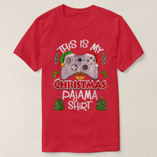 Das ist mein Weihnachts-Pajama-Weihnachtsmannmütze T-Shirt (Design vorne)