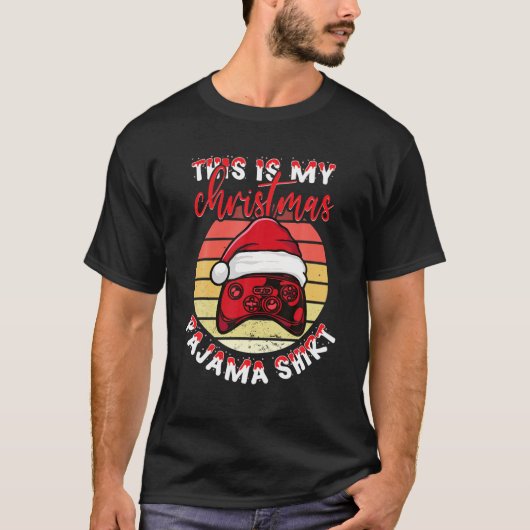 Das ist mein Weihnachts-Pajama-Weihnachtsmannmütze T-Shirt (Vorderseite)