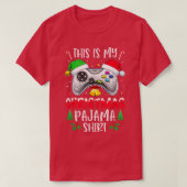 Das ist mein Weihnachts-Pajama-Weihnachtsmannmütze T-Shirt (Design vorne)