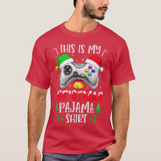 Das ist mein Weihnachts-Pajama-Weihnachtsmannmütze T-Shirt