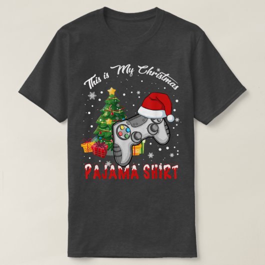 Das ist mein Weihnachts-Pajama-Weihnachtsmannmütze T-Shirt (Design vorne)