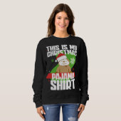 Das ist mein Weihnachts Pajama Xmas Funny Sloth Sweatshirt (Vorne ganz)