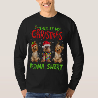 Das ist mein Weihnachts Pajama Yorkie Dog Funny Xm T-Shirt