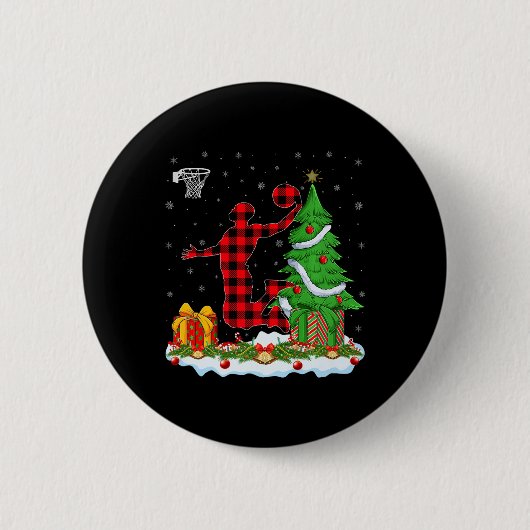 Das ist mein Weihnachts Pajamas Basketball Player Button (Vorderseite)