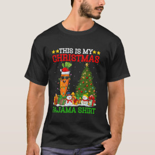 Das ist mein Weihnachts Pajamas Carrot Lights Chri T-Shirt