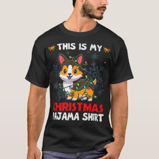 Das ist mein Weihnachts Pajamatricolor Corgi Pjs X T-Shirt