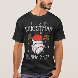 Das ist mein Weihnachts-Pyjama-Baseball-Weihnachts T-Shirt