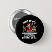 Das ist mein Weihnachts-Pyjama Dabbing Santa Elf P Button (Vorne & Hinten)
